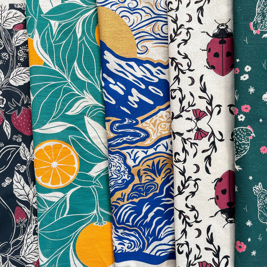 Screen-Printed Tea Towels