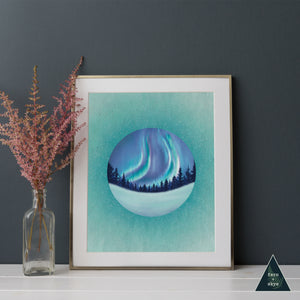 Seasonal Decor Header Image - Northern Lights Art Print
