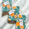 Orange Blossoms Screen-Printed Tea Towel