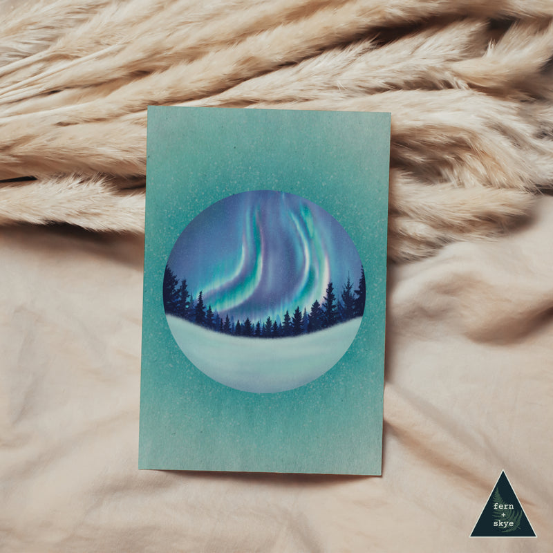 Northern Lights Sustainable Greeting Card - 4x6"