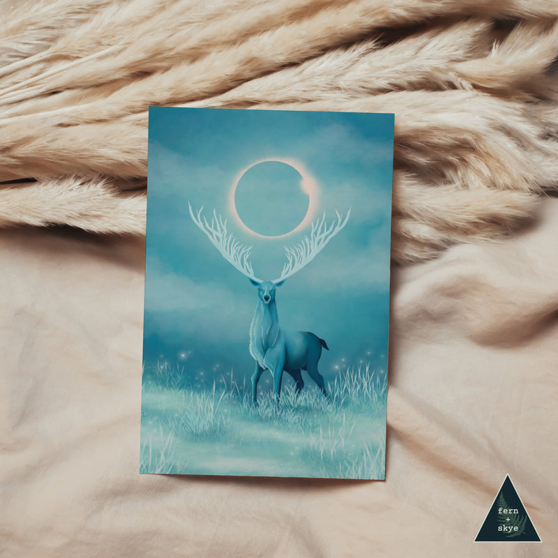Solstice Stag Greeting Card - 4x6"