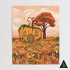 Pumpkin Cottage Art Print
