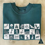 Wildlife Checkers - Screen Printed Unisex Sweatshirt