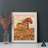Pumpkin Cottage Art Print