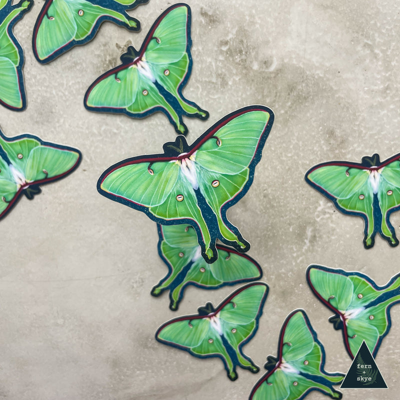 Luna Moth Ascends Sticker