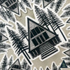 Woodland A-Frame Cabin Sticker