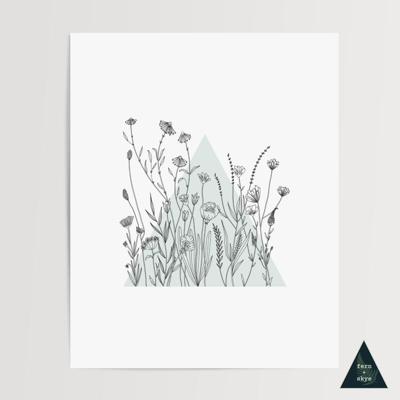 Wildflower Botanical Garden Art Print