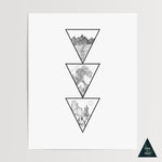 Nature Biomes Triangle Art Print