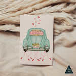Just Married "Love Bug" Sustainable Greeting Card - 4x6"