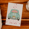 Just Married "Love Bug" Sustainable Greeting Card - 4x6"