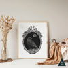 Raven in the Mirror Art Print