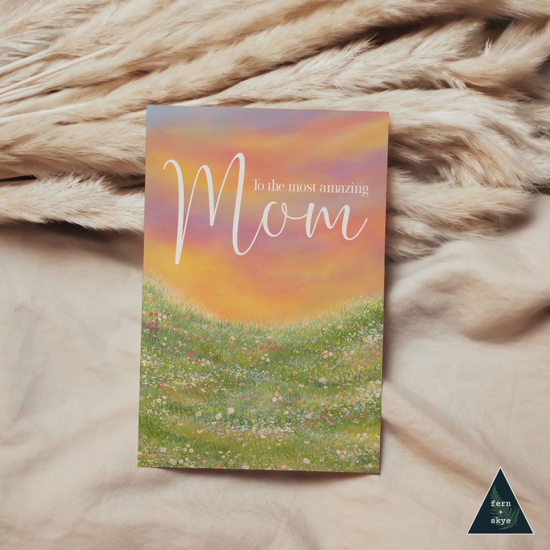 Amazing Mom Sustainable Greeting Card - 4x6"