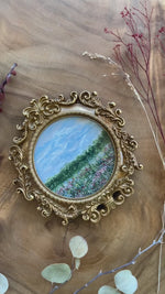 "Moment in the Meadow" - Original Acrylic Painting on Handmade Cotton Paper - Framed