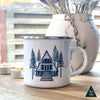 Woodland A-Frame Cabin Camper Mug