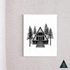 Woodland A-frame Cabin Canvas Print