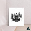 Woodland A-frame Cabin Canvas Print