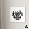 Woodland A-frame Cabin Canvas Print