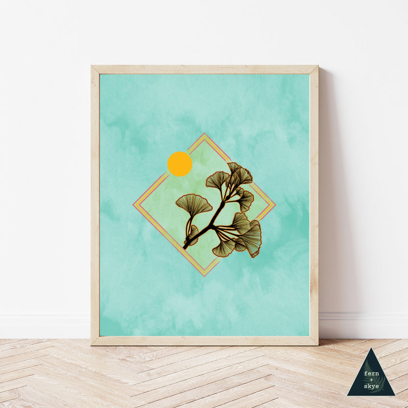 Ginkgo in the Sun Art Print