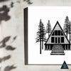 Woodland A-frame Cabin Canvas Print