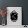 Raven in the Mirror Art Print