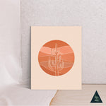 Terracotta Desert Cactus Sun Canvas Print