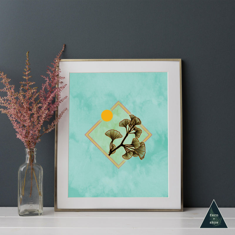 Ginkgo in the Sun Art Print