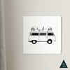 Camper Van Forest Mountain Canvas Print