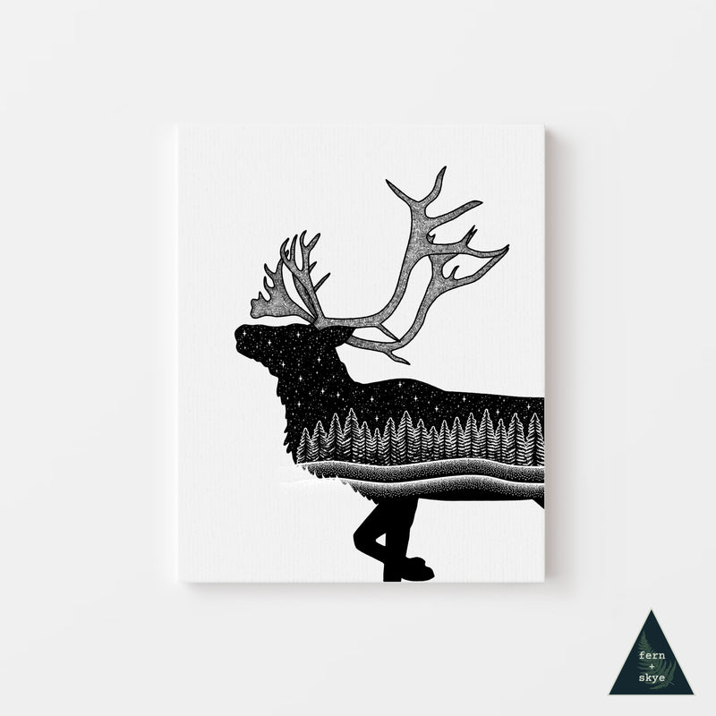 Caribou Forest Canvas Print