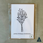 Perks of Being a Wildflower Sustainable Greeting Card - 4x6"