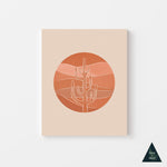 Terracotta Desert Cactus Sun Canvas Print