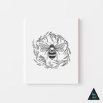 Botanical Bee Canvas Print