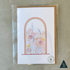Rainbow Floral Dome Terrarium Sustainable Greeting Card - 4x6"
