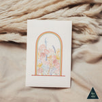Rainbow Floral Dome Terrarium Sustainable Greeting Card - 4x6"