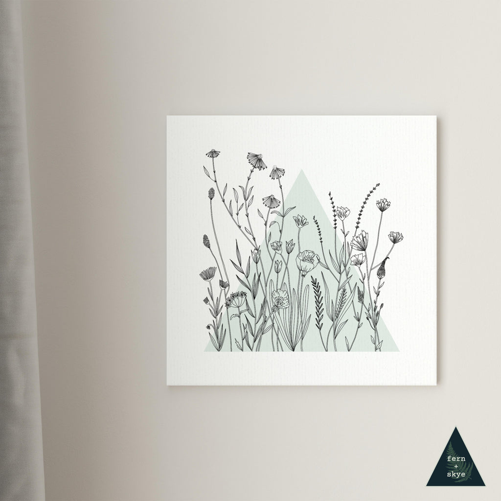 Wildflower Botanical Garden Canvas Print