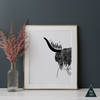 Highland Cow Forest Art Print