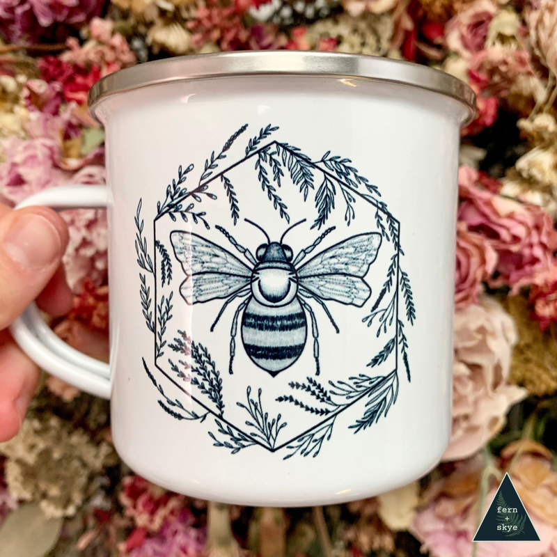 Botanical Bee Camper Mug