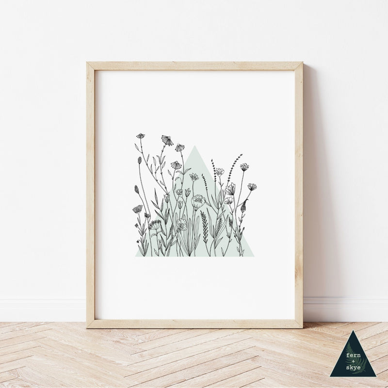 Wildflower Botanical Garden Art Print