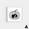 Howling Wolf Jack-o-lantern Mini Print