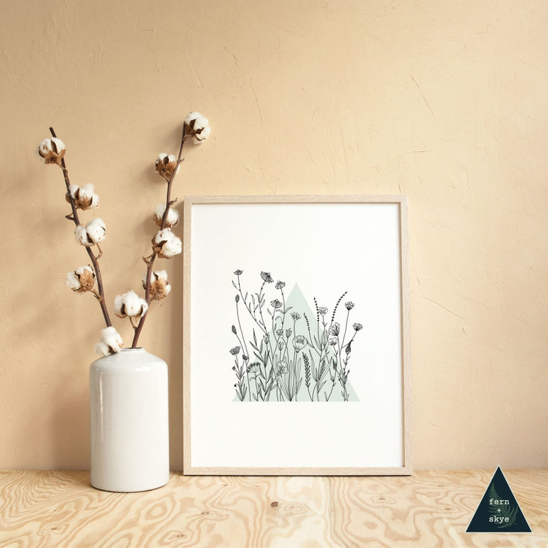 Wildflower Botanical Garden Art Print