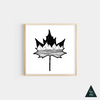 Maple Leaf Starry Mountain Mini Print