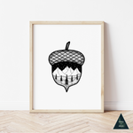 Acorn Starry Mountain Art Print