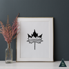 Maple Leaf Starry Mountain Art Print