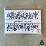 Grateful for You Sustainable Greeting Card - 4x6"