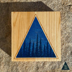 "Nestled up To Iridescent Stars" - Original Acrylic Painting on Pine Wood