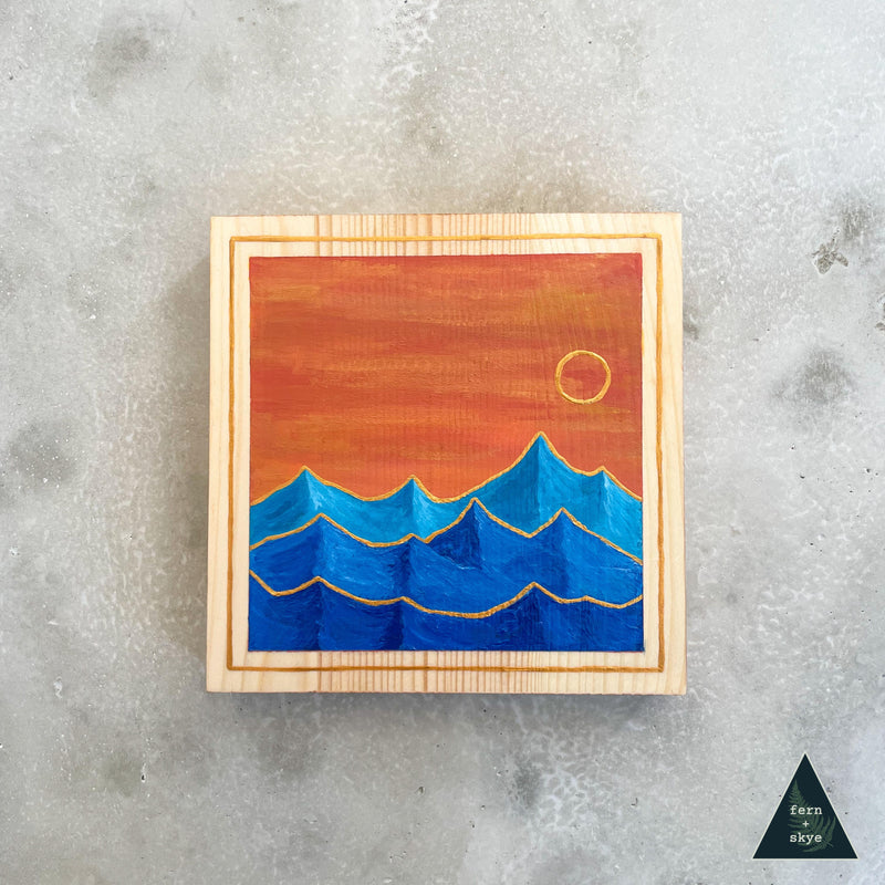 "A Bold New Day" - Original Acrylic Painting on Pine Wood