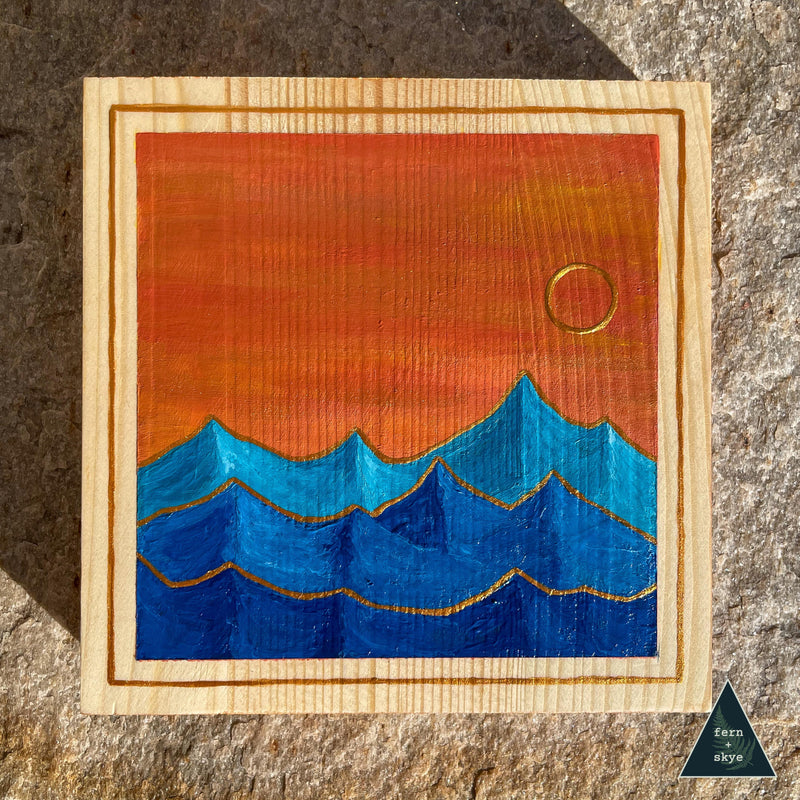 "A Bold New Day" - Original Acrylic Painting on Pine Wood