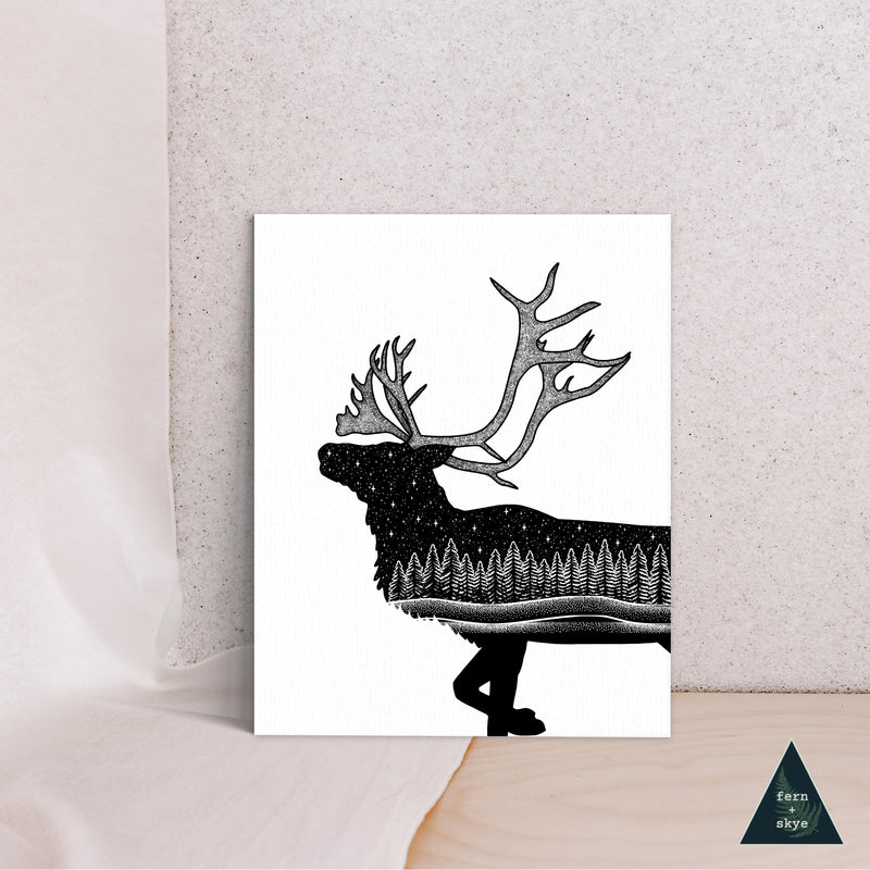 Caribou Forest Canvas Print